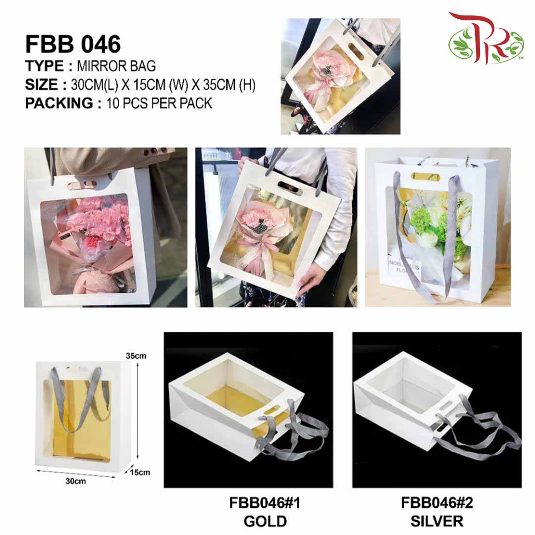 Mirror Bag / 10 Pcs Gold - FBB046#1 - Pudu Ria Florist Southern