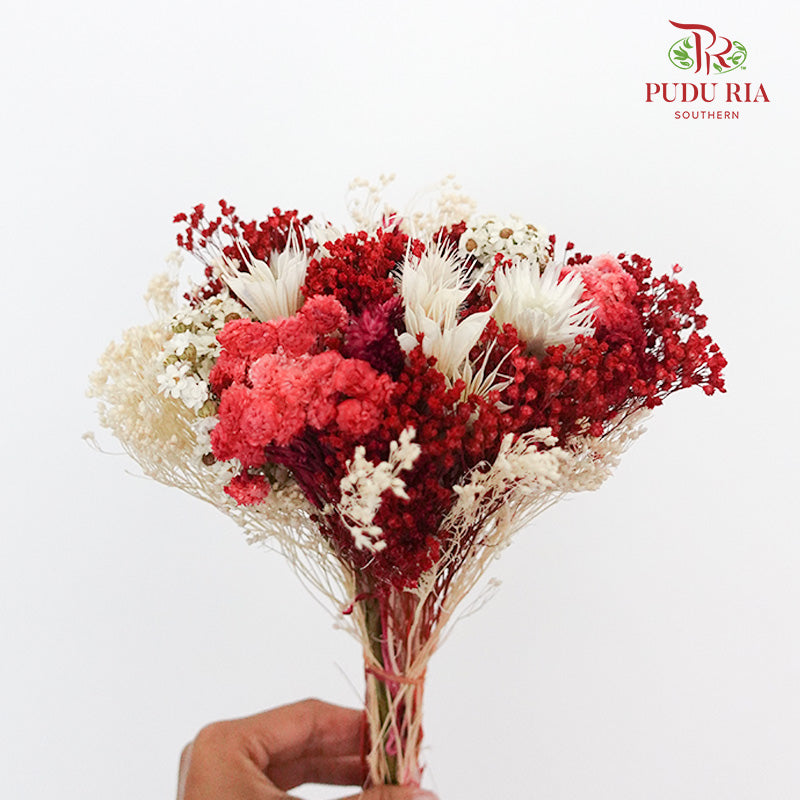 Dry Bouquet - Dark Red - Pudu Ria Florist Southern