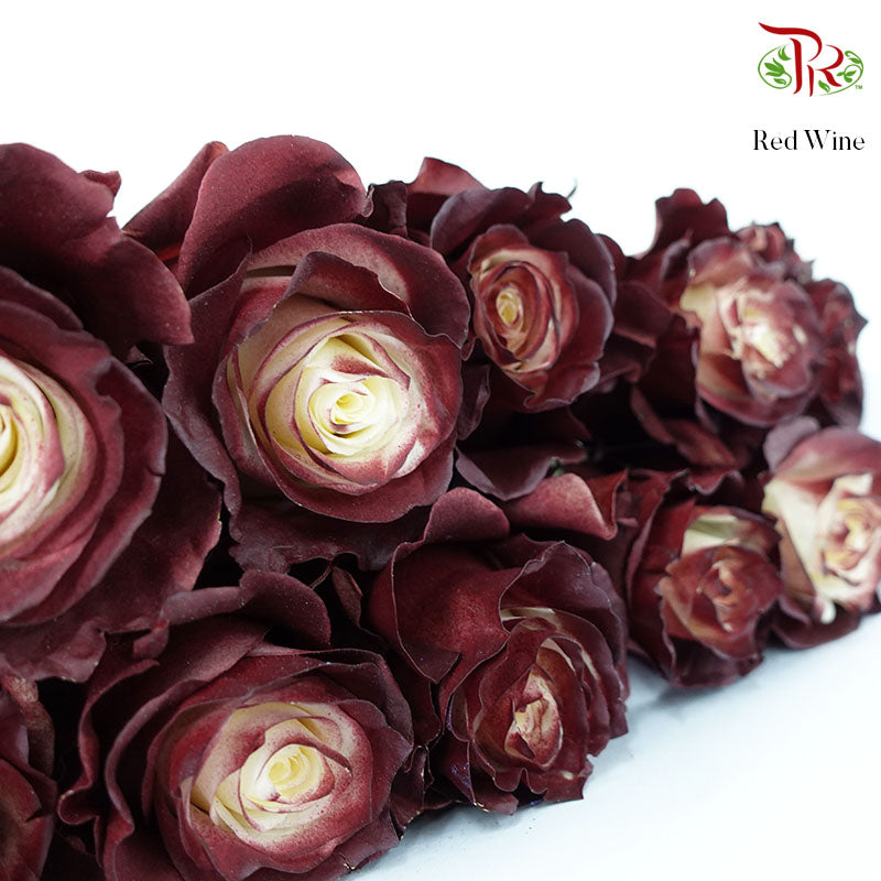 Rose Mondial Dyed Red Wine (8-10 Stems) - Pudu Ria Florist Southern
