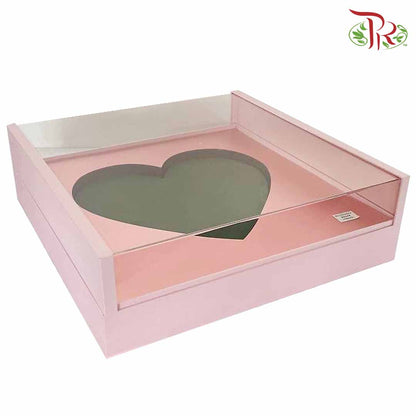 Love Flower Box With Mirror Soft Pink (L) - FBB075#1 - Pudu Ria Florist Southern