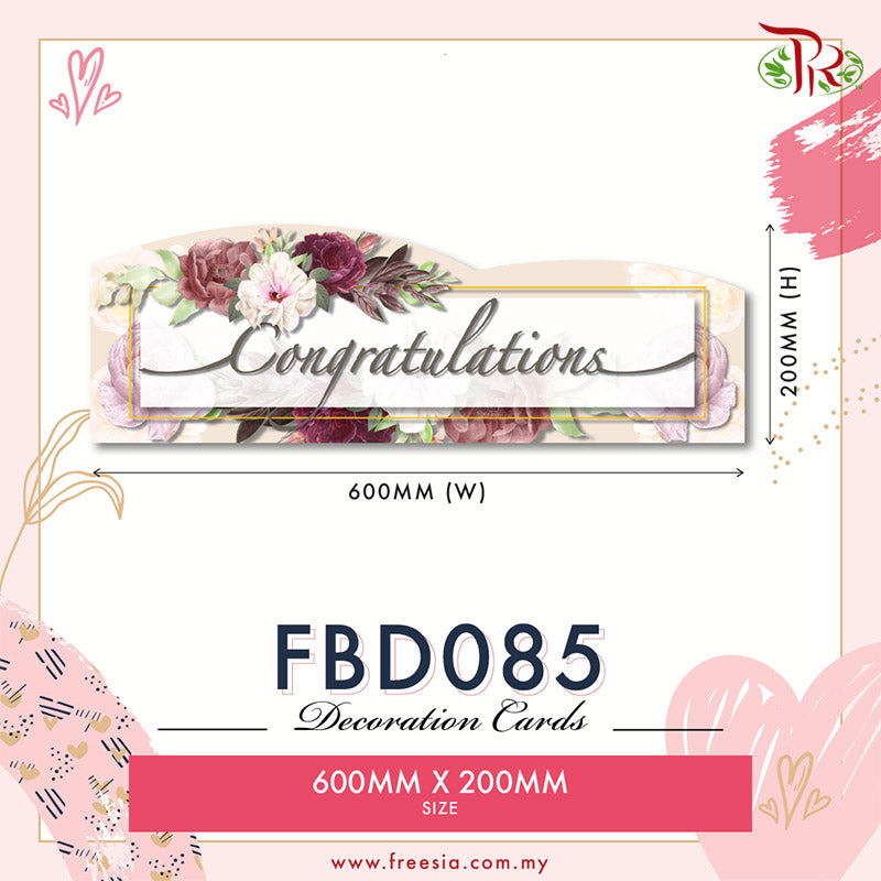 Decoration Cards - FBD085 - Pudu Ria Florist Southern