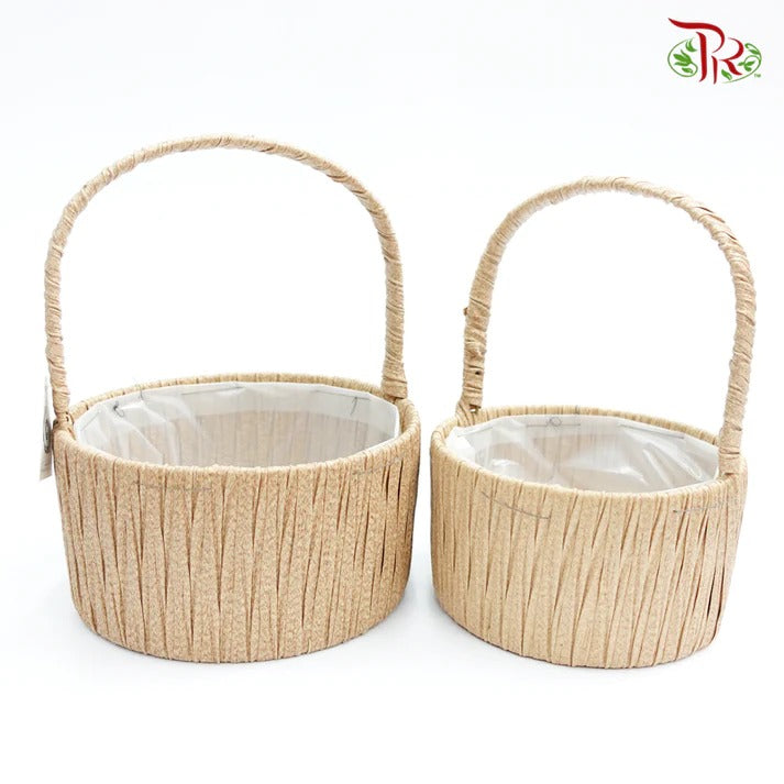 Floral Basket 33-460 Latte (2 in 1) - Pudu Ria Florist Southern