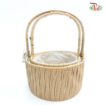 Floral Basket 33-460 Latte (2 in 1) - Pudu Ria Florist Southern