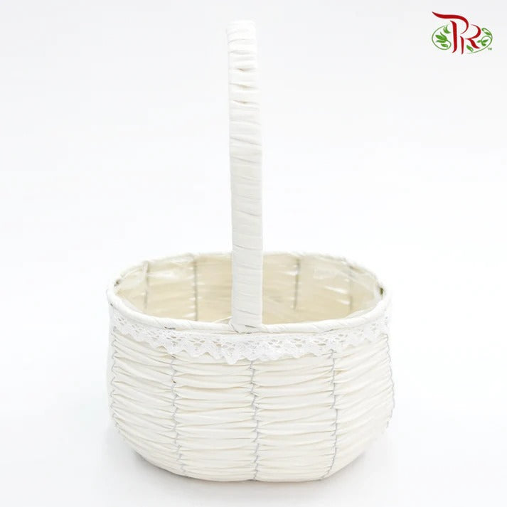 White Basket 46-133 (S) - Pudu Ria Florist Southern