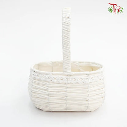 White Basket 46-132 (S) - Pudu Ria Florist Southern