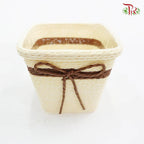 Square Basket Cream 22-306 (L) - Pudu Ria Florist Southern
