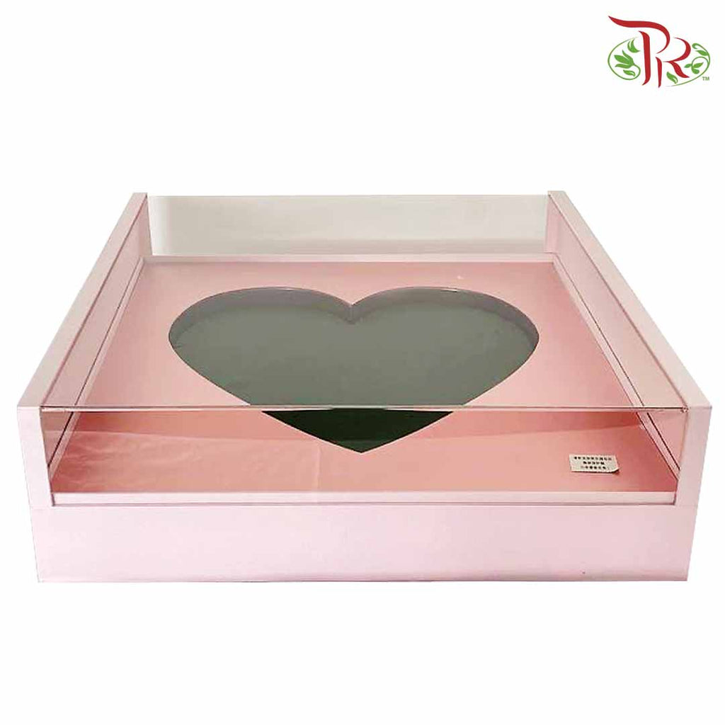 Love Flower Box With Mirror Soft Pink (L) - FBB075#1 - Pudu Ria Florist Southern