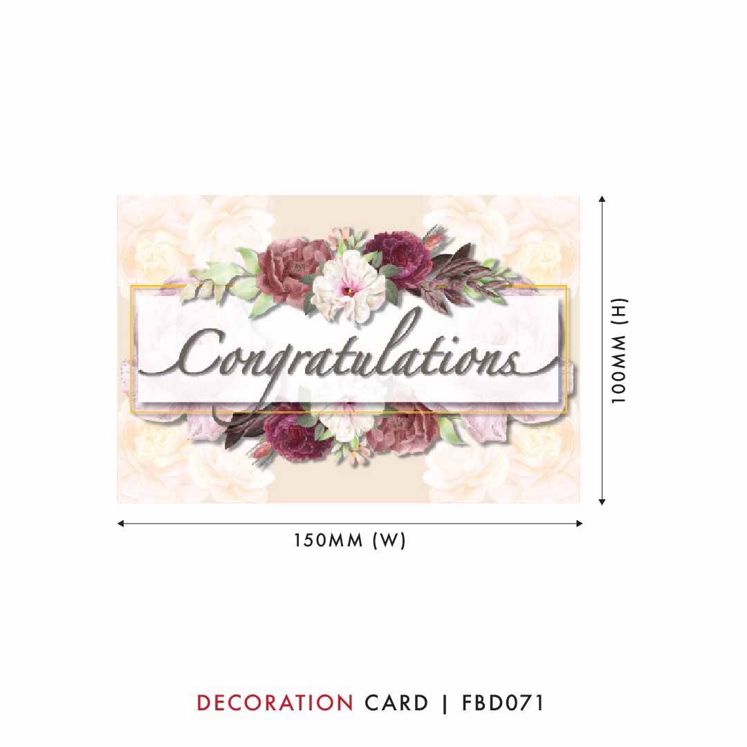 Decoration Card - FBD071
