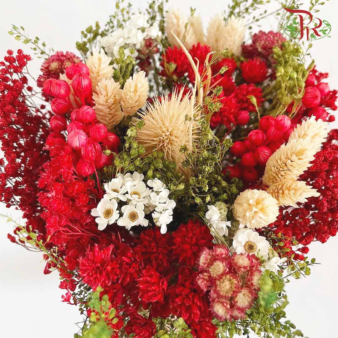 Dry Bouquet - Red And Green - Pudu Ria Florist Southern