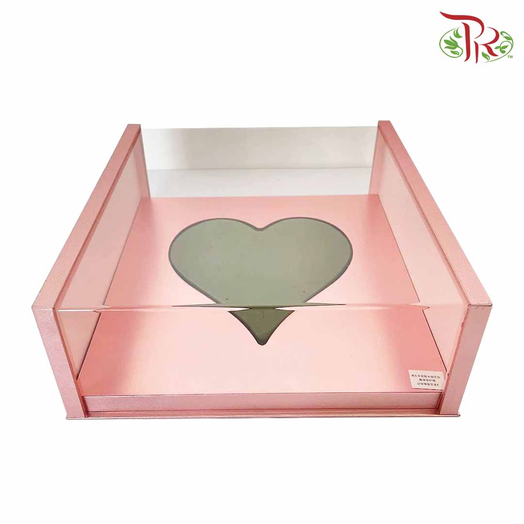 Love Flower Box With Mirror Soft Pink (M) - FBB074#1