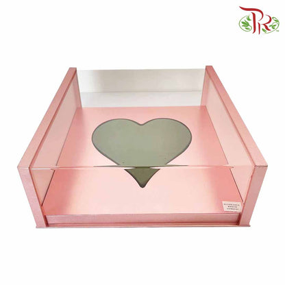 Love Flower Box With Mirror Soft Pink (M) - FBB074#1 - Pudu Ria Florist Southern