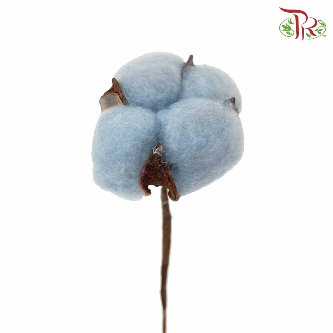 Artificial Cotton Flower - Blue - Pudu Ria Florist Southern