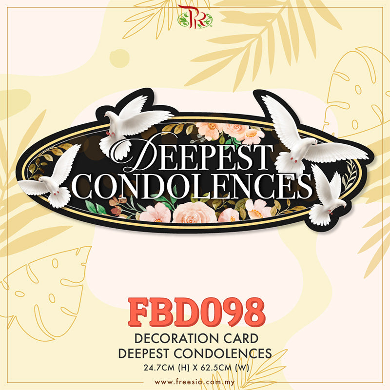 Decoration Card Deepest Condolences - FBD098