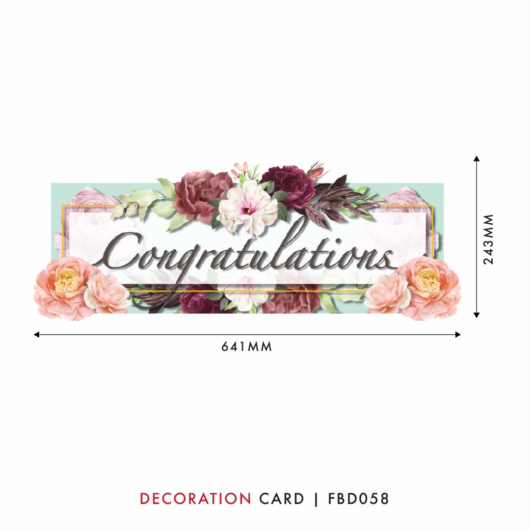 Opening Decoration Card (20 pcs) - FBD058 - Pudu Ria Florist Southern