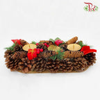 Christmas Candle Centerpiece - 3 Candle Holders (LB185072) - Pudu Ria Florist Southern
