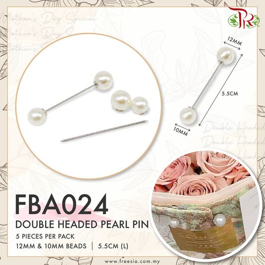 Double Headed Pearl Pin-FBA024#1 - Pudu Ria Florist Southern