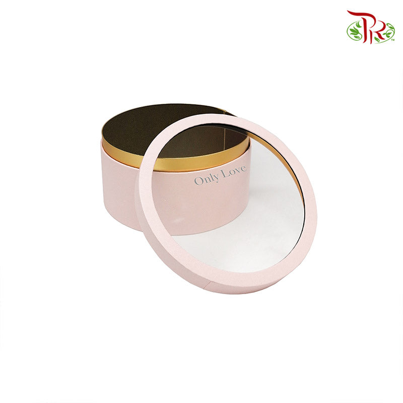 "Only Love" Round Box Soft Pink - FBB078#1 - Pudu Ria Florist Southern