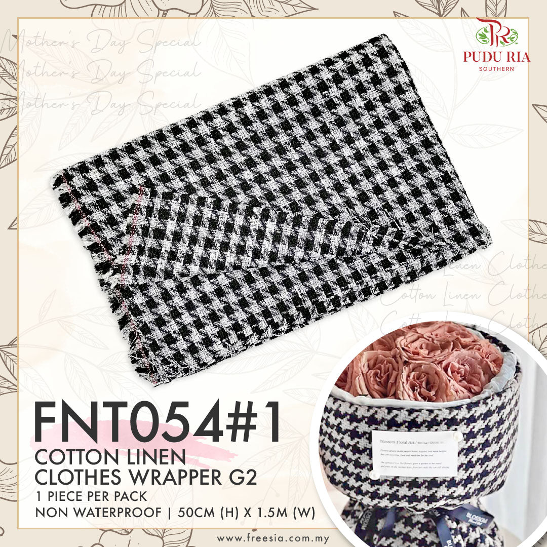 Cotton Linen Clothes Wrapper - FNT054#1 - Pudu Ria Florist Southern