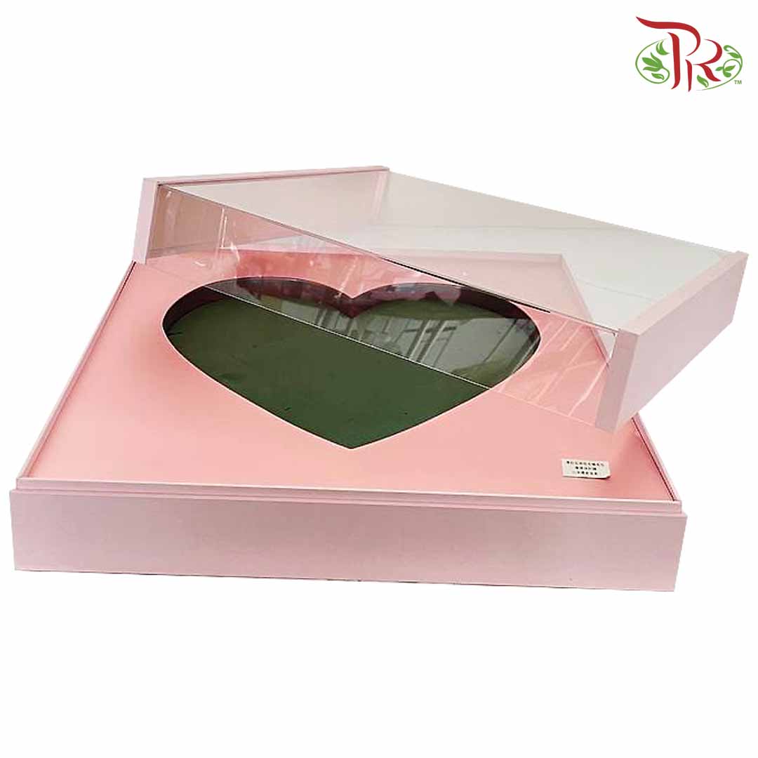 Love Flower Box With Mirror Soft Pink (L) - FBB075#1 - Pudu Ria Florist Southern