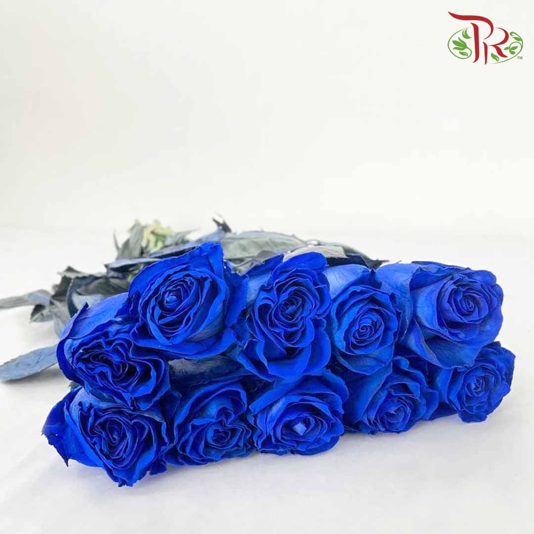 Rose Mondial Dyed Blue (8-10 Stems) - Pudu Ria Florist Southern