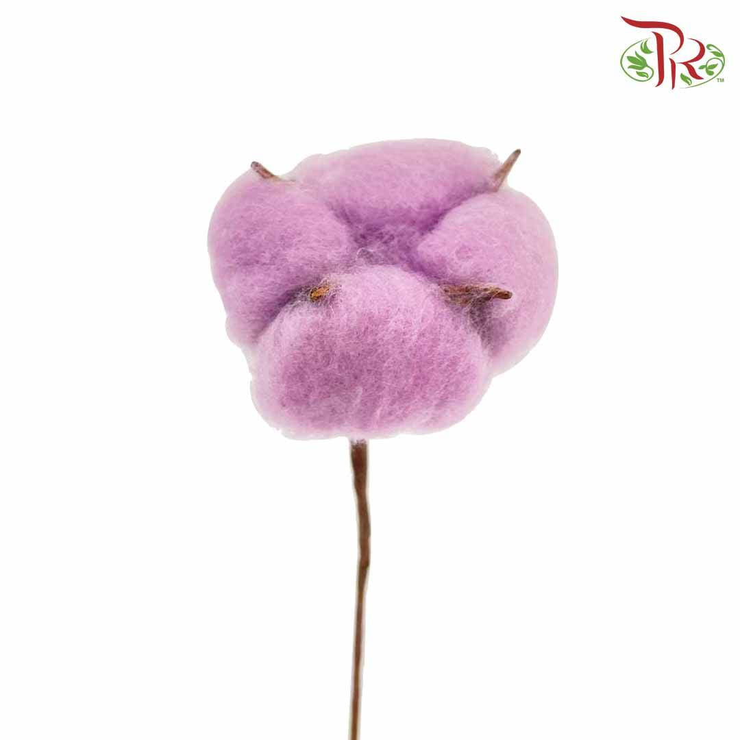 Artificial Cotton Flower - Purple