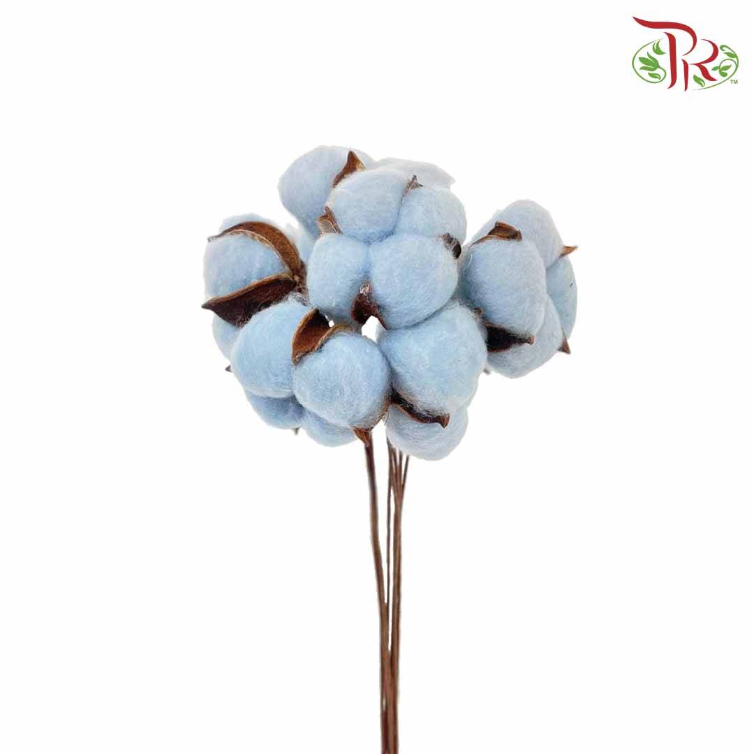 Artificial Cotton Flower - Blue - Pudu Ria Florist Southern