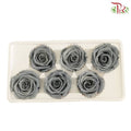 6 Bloom Preservative Rose - Slate Blue - Pudu Ria Florist Southern
