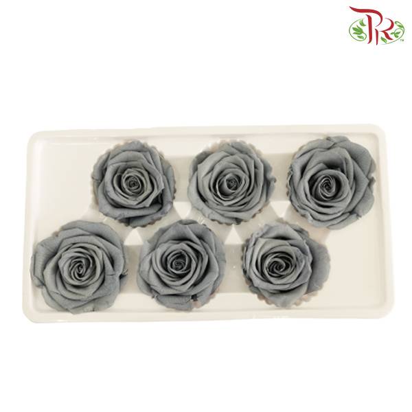 6 Bloom Preservative Rose - Slate Blue - Pudu Ria Florist Southern