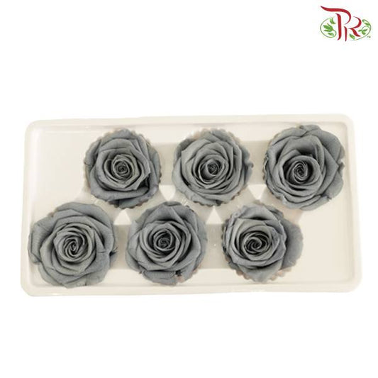 6 Bloom Preservative Rose - Slate Blue - Pudu Ria Florist Southern